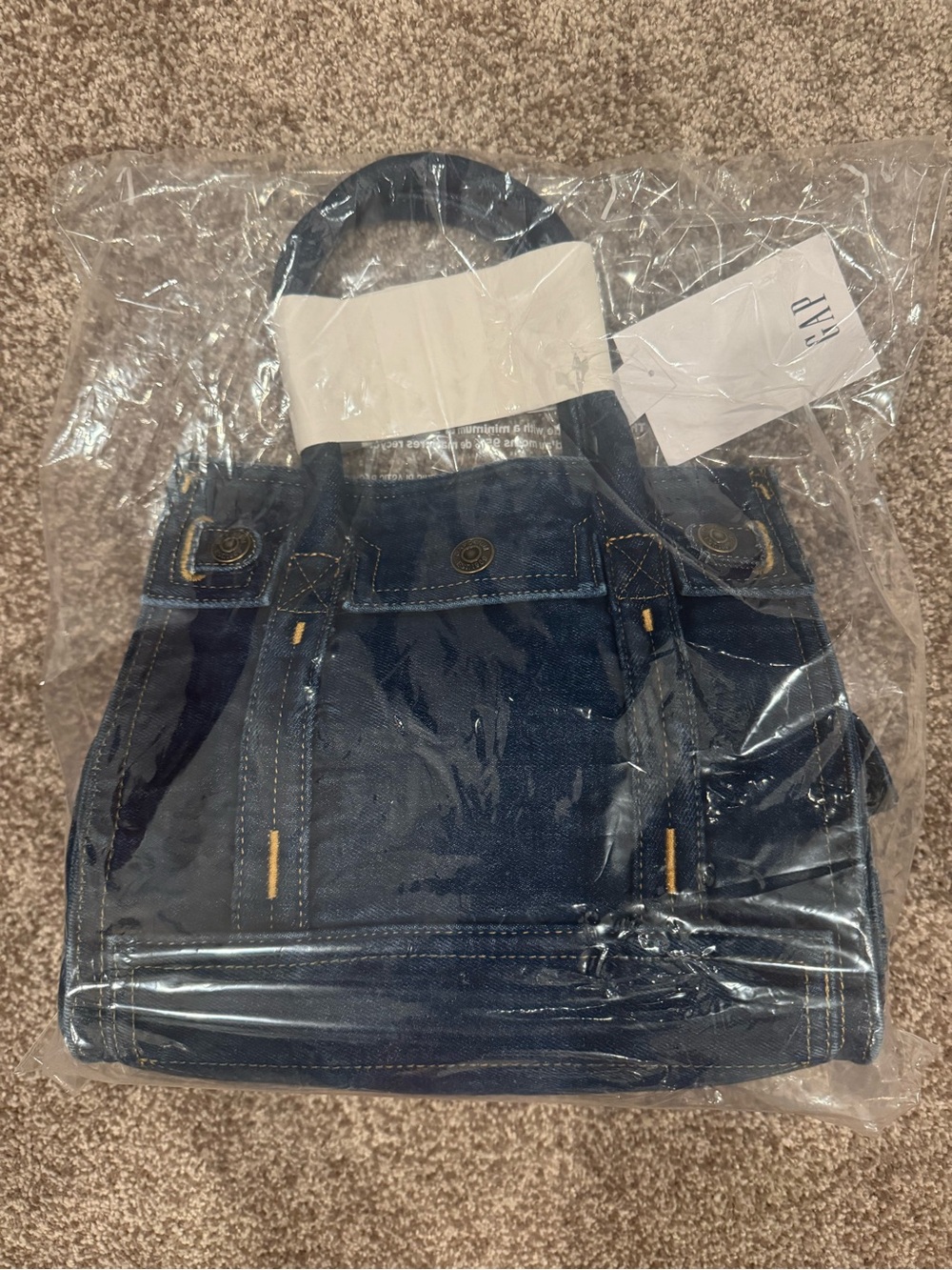 Gap denim 5 pocket tote bag - small